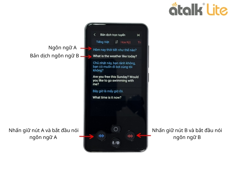 Hướng Dẫn Dịch Trực Tuyến Trên Thiết Bị Hỗ Trợ Phiên Dịch ATalk Lite Hướng Dẫn Dịch Trực Tuyến Trên Thiết Bị Hỗ Trợ Phiên Dịch ATalk Lite